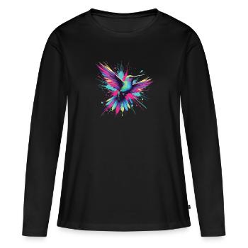 Exotisch - Frauen Premium Bio Langarmshirt - Schwarz - Vorne - Julia (174cm)