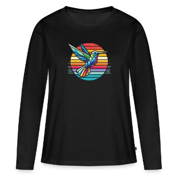 Exotisch - Frauen Premium Bio Langarmshirt - Schwarz - Vorne - Julia (174cm)