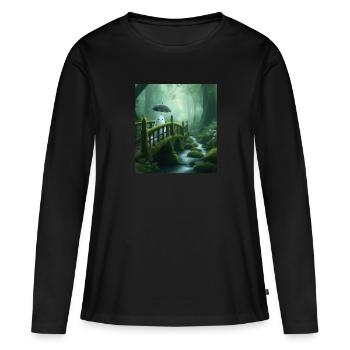 Conte - T-shirt manches longues Premium bio Femme - noir - Devant - Julia (174cm)