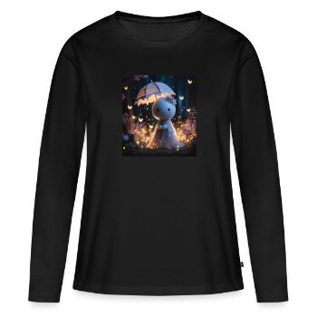 Conte - T-shirt manches longues Premium bio Femme - noir - Devant - Julia (174cm)