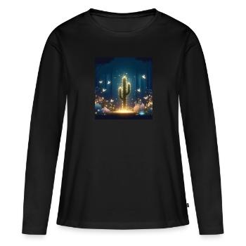 Conte - T-shirt manches longues Premium bio Femme - noir - Devant - Julia (174cm)