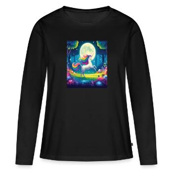 Conte - T-shirt manches longues Premium bio Femme - noir - Devant - Julia (174cm)