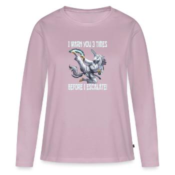 Martial arts - Women's Premium Organic Long Sleeve Shirt - dusky pink - Front - Julia (174cm)