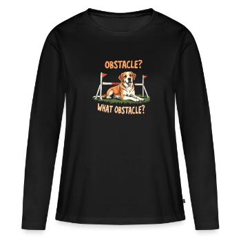 Agilité - T-shirt manches longues Premium bio Femme - noir - Devant - Julia (174cm)