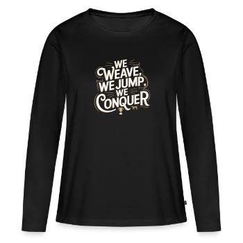 Agilité - T-shirt manches longues Premium bio Femme - noir - Devant - Julia (174cm)