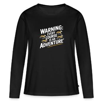 Agilité - T-shirt manches longues Premium bio Femme - noir - Devant - Julia (174cm)