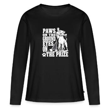 Agilité - T-shirt manches longues Premium bio Femme - noir - Devant - Julia (174cm)