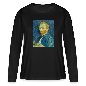 Vincent van Gogh - Selfportrait. 1889th - Women's Premium Organic Long Sleeve Shirt - black - Front - Julia (174cm)