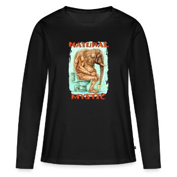 MYSTIQUE NATUREL - T-shirt manches longues Premium bio Femme - noir - Devant - Julia (174cm)