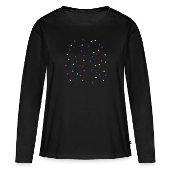 Carnaval de confettis Alaaf Helau - T-shirt manches longues Premium bio Femme - noir - Devant - Julia (174cm)