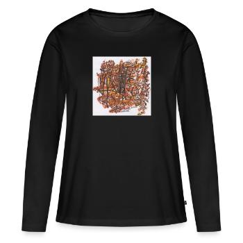 Chakra Lightcodes:Rootchakra - Frauen Premium Bio Langarmshirt - Schwarz - Vorne - Julia (174cm)
