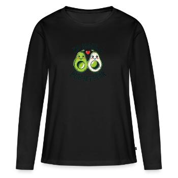 We Make a Perfect Pair – Avocado Love! - Women's Premium Organic Long Sleeve Shirt - black - Front - Julia (174cm)