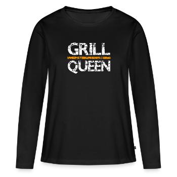 Grill Queen Grill - Women's Premium Organic Long Sleeve Shirt - black - Front - Julia (174cm)