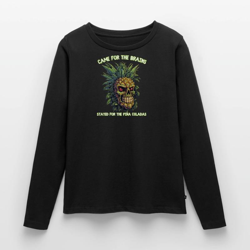 Ananas Zombie Frauen Premium Bio Langarmshirt