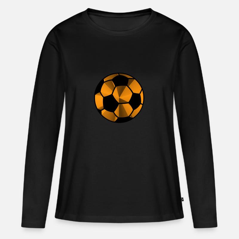 Fußball Terminator - Frauen Premium Bio Langarmshirt - Schwarz