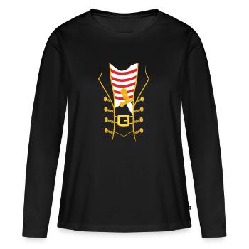 pirate cadeau Pirates costume de pirate costume - T-shirt manches longues Premium bio Femme - noir - Devant - Julia (174cm)