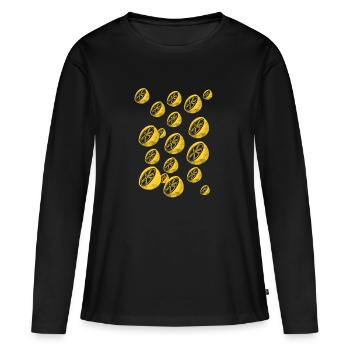 Lemons - Women's Premium Organic Long Sleeve Shirt - black - Front - Julia (174cm)