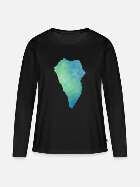 La Palma - Frauen Premium Bio Langarmshirt - Schwarz