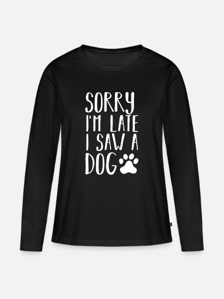 Hund Hunde - Frauen Premium Bio Langarmshirt - Schwarz