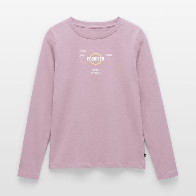 Problem Coffee Engineer Solution Sarcasm Funny Women's Premium Organic Long Sleeve Shirt