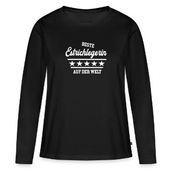Beste Estrichlegerin der Welt weltbeste Meisterin - Frauen Premium Bio Langarmshirt - Schwarz - Vorne - Julia (174cm)