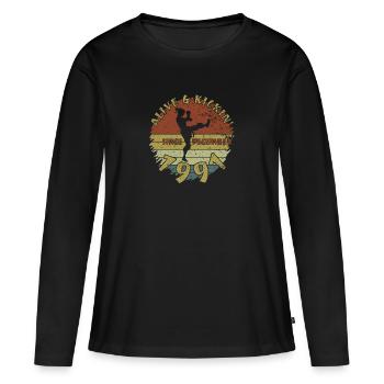 33. Anniversaire Vivant et kickin depuis 12/1991 - T-shirt manches longues Premium bio Femme - noir - Devant - Julia (174cm)