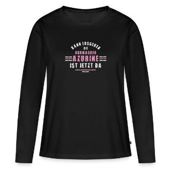 Uhrmacher Azubine Ausbildung Lehre Uhrmacherin - Frauen Premium Bio Langarmshirt - Schwarz - Vorne - Julia (174cm)