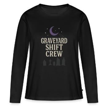Cadavre Science Humour noir Mort Positif - T-shirt manches longues Premium bio Femme - noir - Devant - Julia (174cm)