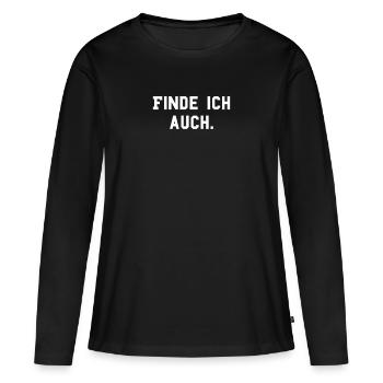 Je pense aussi - T-shirt manches longues Premium bio Femme - noir - Devant - Julia (174cm)