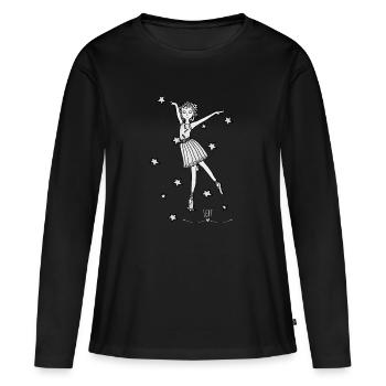 Ballerina - Les gardiens d'Orbis - T-shirt manches longues Premium bio Femme - noir - Devant - Julia (174cm)
