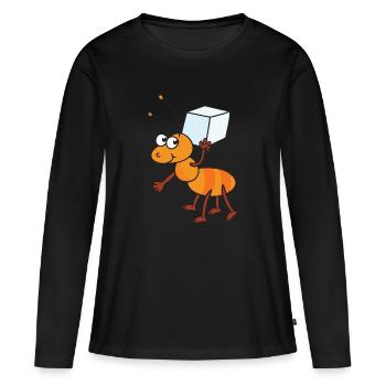 Ant sugar cubes sugar cubes sugar - Women's Premium Organic Long Sleeve Shirt - black - Front - Julia (174cm)
