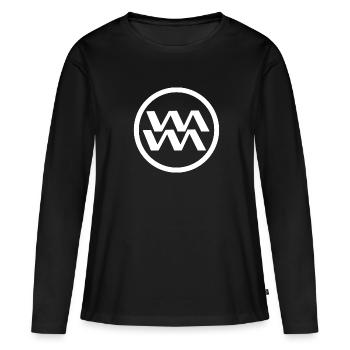 Verseau - T-shirt manches longues Premium bio Femme - noir - Devant - Julia (174cm)