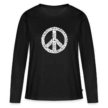 reggae - T-shirt manches longues Premium bio Femme - noir - Devant - Julia (174cm)