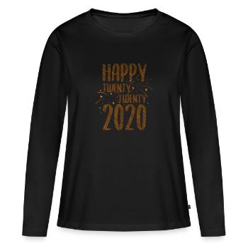 Happy New Year 2020 - Women's Premium Organic Long Sleeve Shirt - black - Front - Julia (174cm)
