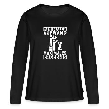 Maximales Ergebnis Filmriss Biertrinker lustige - Frauen Premium Bio Langarmshirt - Schwarz - Vorne - Julia (174cm)