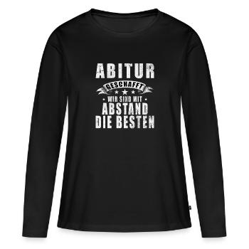 Abitur - Remise des diplômes - Dicton - Devise Semaine - T-shirt manches longues Premium bio Femme - noir - Devant - Julia (174cm)