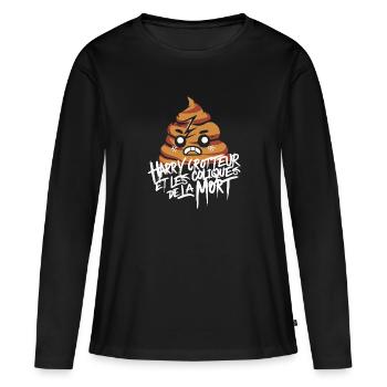 Harry Crotteur et les coliques de la mort humour - T-shirt manches longues Premium bio Femme - noir - Devant - Julia (174cm)
