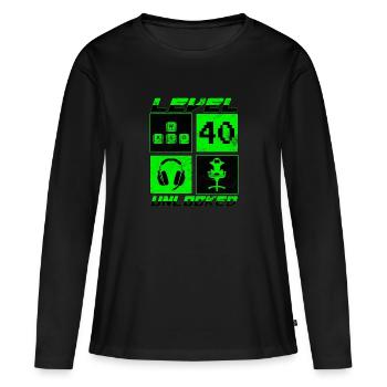 Level 40 Unlocked 40th Birthday Gamer - Women's Premium Organic Long Sleeve Shirt - black - Front - Julia (174cm)