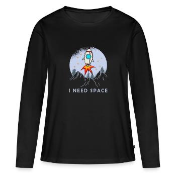 I Need Space - Women's Premium Organic Long Sleeve Shirt - black - Front - Julia (174cm)