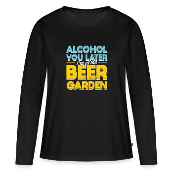 Bier Biergarten Bierfest Bierkrug - Frauen Premium Bio Langarmshirt - Schwarz - Vorne - Julia (174cm)