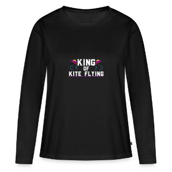 Kite Flying Kite Flying - Women's Premium Organic Long Sleeve Shirt - black - Front - Julia (174cm)