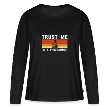 Débogage Programmeur Informatique Informatique Nerd - T-shirt manches longues Premium bio Femme - noir - Devant - Julia (174cm)