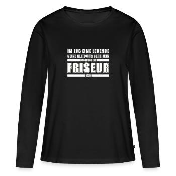 Friseur Beruf - Frauen Premium Bio Langarmshirt - Schwarz - Vorne - Julia (174cm)