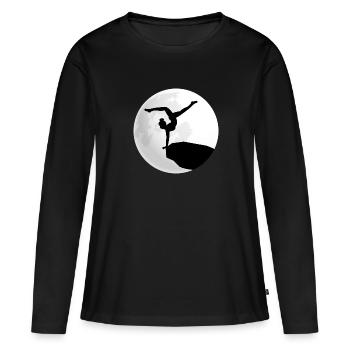 turnen turnerin turnt - Frauen Premium Bio Langarmshirt - Schwarz - Vorne - Julia (174cm)