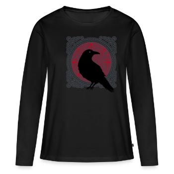 Raven Nordic Mythology Celts Gift - Women's Premium Organic Long Sleeve Shirt - black - Front - Julia (174cm)