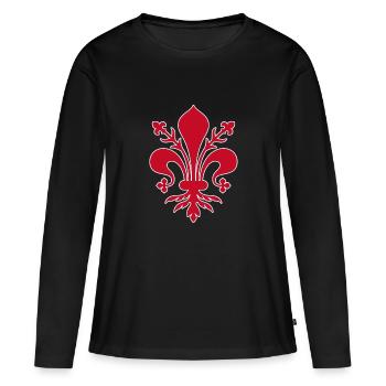 Giglio Florence - T-shirt manches longues Premium bio Femme - noir - Devant - Julia (174cm)