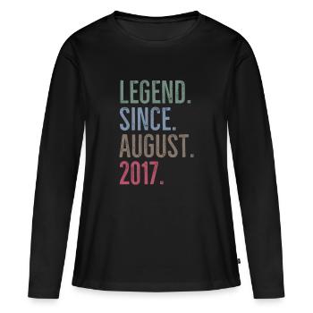 Legend Since August 2017 - Women's Premium Organic Long Sleeve Shirt - black - Front - Julia (174cm)