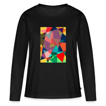 Abstract painting. Abstract paint - Women's Premium Organic Long Sleeve Shirt - black - Front - Julia (174cm)