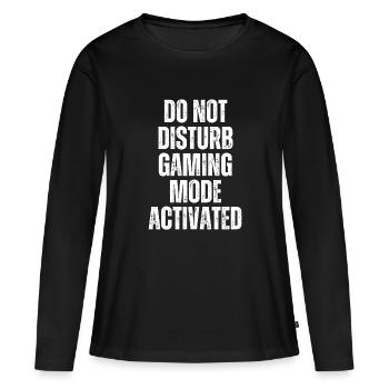 Ne pas déranger le mode de jeu motivé jeu amusant - T-shirt manches longues Premium bio Femme - noir - Devant - Julia (174cm)