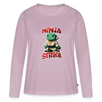 Ninja strike turtle fighter in gi manga style - Women's Premium Organic Long Sleeve Shirt - dusky pink - Front - Julia (174cm)